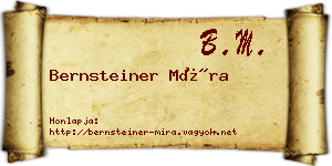 Bernsteiner Míra névjegykártya
